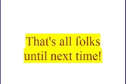 Thats all folks